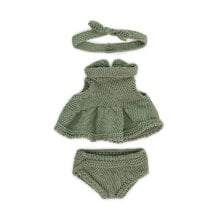 MINILAND Knitted Outfit 21 cm Dress&Headband clothing set