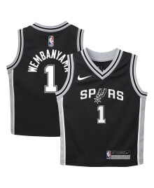 Nike toddler Boys and Girls Victor Wembanyama Black San Antonio Spurs Swingman Player Jersey - Icon Edition