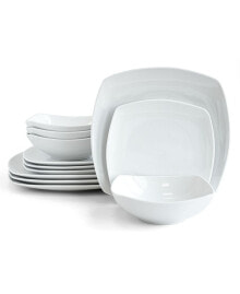 Over and Back monterey 12 Piece Dinnerware set, Service for 4