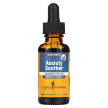 Растительные экстракты и настойки Herb Pharm, Anxiety Soother, Lavender, 1 fl oz (30 ml)