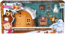 Кукольные домики для девочек зимний медвежий домик от SIMBA с мебелью и фигурками. Из серии &quot;Маша и медведь&quot;. Пластик. От 3 лет.