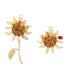 Купить серьги Betsey Johnson: Faux Stone Sunflower Mismatch Earrings