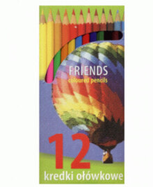 Цветные карандаши для рисования для детей kW Trade Kredki ołówkowe 12 kolorów Friends