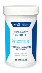Пребиотики и пробиотики klaire Labs Ther-Biotic Synbiotic  Симбиотический комплекс  с пробиотиками и пребиотиками  для поддержки иммунитета и пищеварения 50 млрд КОЕ 60 капсул