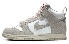 Notre x Nike Dunk High Light Orewood Brown 复古休闲 高帮 板鞋 男女同款 白灰棕 / Кроссовки Nike Dunk High CW3092-100