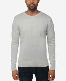 X-Ray men's V-Neck Honeycomb Knit Sweater