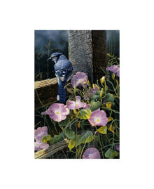 Trademark Global michael Budden Morning Glories Blue Jay Canvas Art - 20