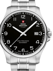 Мужские наручные часы с серебряным браслетом Swiss Military SM30200.16 Mens 39mm 5ATM