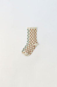 2-pack of long chequered socks