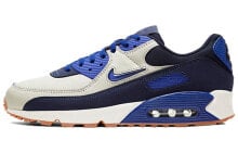 Nike Air Max 90 PRM 低帮 跑步鞋 男款 米白蓝 / Кроссовки Nike Air Max 90 PRM CJ0611-102