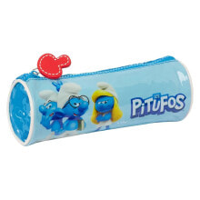 SAFTA Round Los Pitufos Pencil Case