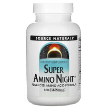 Аминокислоты Source Naturals, Super Amino Night, 120 Capsules