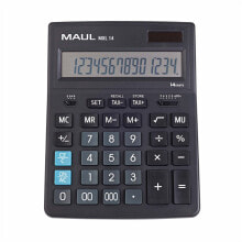 MAUL MXL 14 - Desktop - Display - 14 digits - 1 lines - Battery - Black