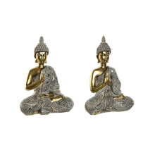 Decorative Figure Home ESPRIT Beige Golden Buddha Oriental 21 x 11,5 x 28 cm (2 Units)