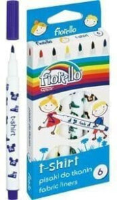 Фломастеры для рисования для детей grand Markers for fabrics 6 colors Fiorello GR-F125-6