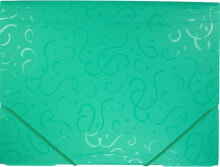 Школьные файлы и папки titanum Folder A4 with a rubber band, green patterns