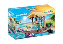 Детские игровые наборы и фигурки из дерева Игровой набор с элементами конструктора Playmobil FamilyFun прокат катамаранов с баром с соками 70612