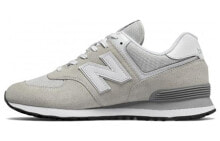 New Balance 574系列 减震防滑耐磨 低帮 跑步鞋 男女同款 灰色 2E宽 / Кроссовки New Balance 574 2E ML574EGW