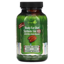 Body Fat Diet, System-Six Red, 72 Liquid Soft-Gels