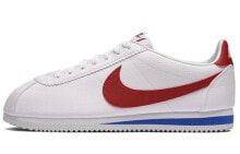 Nike Cortez leather 阿甘 轻便 低帮 跑步鞋 男女同款 白红 / Кроссовки Nike Cortez Leather 749571-154