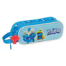 SAFTA Double Los Pitufos Pencil Case