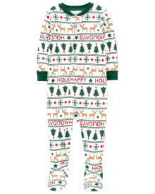 Baby 1-Piece Christmas 100% Snug Fit Cotton Footie Pajamas