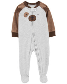 Baby Dog Fleece Zip-Up Footie Sleep & Play Pajamas