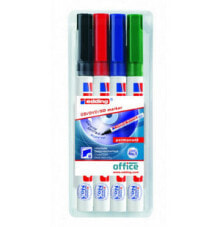 Письменные ручки edding 4-8400-4 перманентная маркер Черный, Синий, Зеленый, Красный 4 шт