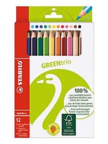Цветные карандаши для рисования для детей sTABILO GREENtrio цветной карандаш 12 шт Разноцветный 6203/12