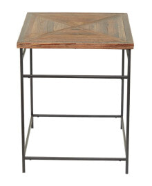 Rosemary Lane metal Rustic Accent Table with Wood Top, 24