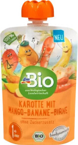 Quetschie Karotte mit Mango, Banane, Birne, ab 1 Jahr, demeter, 100 g