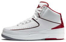 Jordan Air Jordan 2 Retro White Red 中帮 篮球鞋 男款 白红 2014年版 / Кроссовки Jordan Air Jordan 2 Retro White Red 2014 385475-102
