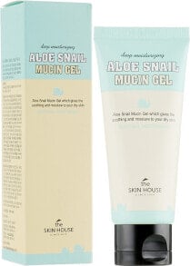 Feuchtigkeitsspendendes und beruhigendes Gesichtsgel mit Schneckenschleimfiltrat und Aloeextrakt für trockene Haut - The Skin House Aloe Snail Mucin Gel