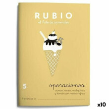 Maths exercise book Rubio Nº 5 A5 Spanish 20 Sheets (10 Units)