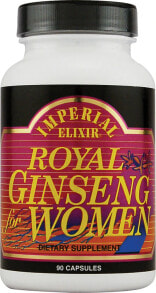 Женьшень imperial Elixir Royal Ginseng for Women Экстракт женьшеня для женщин 90 капсул