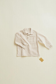 Timelesz - striped linen blend shirt