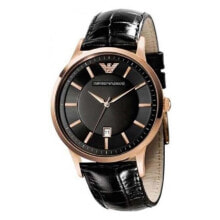 Мужские наручные часы с ремешком Мужские наручные часы с черным кожаным ремешком Armani AR2425 ( 43 mm)