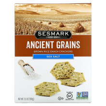 Sesmark, Крекеры из коричневого риса, пармезан, 100 г (3,5 унции)