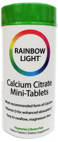 Кальций Rainbow Light Calcium Citrate Mini-Tablets Цитрат кальция 120 мини таблеток