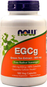 Антиоксиданты NOW EGCg Green Tea Extract Экстракт зеленого чая 400 мг 180 растительных капсул