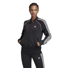 На молнии Женская черная спортивная толстовка на молнии с длинным рукавом adidas