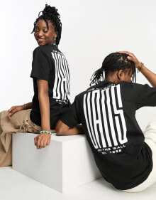 Vans – Schwarzes Unisex-T-Shirt mit großem Print auf der Rückseite