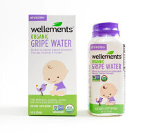 Витамины и БАДы wellements Gripe Water Натуральный жидкий комплекс для новорожденных при дискомфорте в желудке, газах, коликах, прорезывании зубов и икоте 120 мл