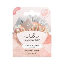 Купить резинки, ободки, повязки для волос invisibobble: Резинки для волос Sprunchie Slim Bella Chrome 2 штук invisibobble