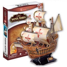 TACHAN Puzzle 3D Carabela Santa Maria Cubic Fun