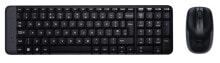 Комплекты из игровых клавиатуры и мыши logitech MK220 клавиатура Беспроводной RF QWERTY Международный EER Черный 920-003168