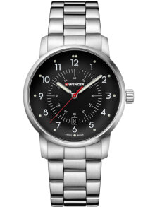 Мужские наручные часы с браслетом Мужские наручные часы с серебряным браслетом Wenger 01.1641.116 Avenue mens 42mm 10ATM