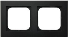 Умные розетки, выключатели и рамки Ospel Double surround Sonata black metallic (R-2R / 33)