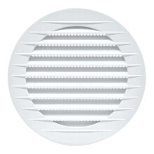 EDM Recessed round ventilation grille with mosquito net ABS 100 mm