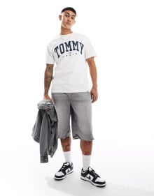 Tommy Jeans varsity logo t-shirt in off white купить в интернет-магазине